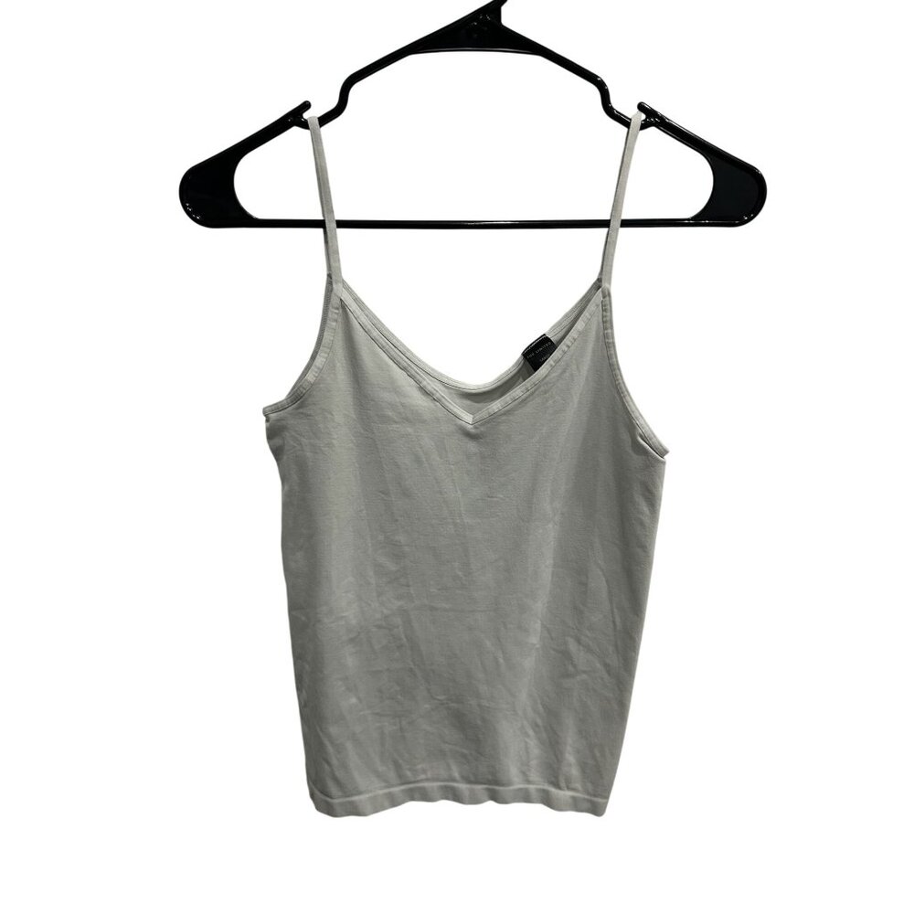 The Limited Large White Spaghetti Strap Camisole  Nylon Preppy Minimalist Y2K